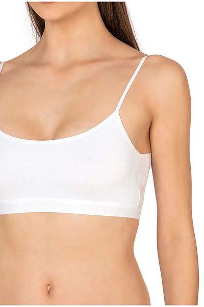 MODA Dai- Αθλητικό μπλουζάκι με λουράκια και μαξιλαράκια 3 τεμαχίων / 2 λευκό 1 δέρμα