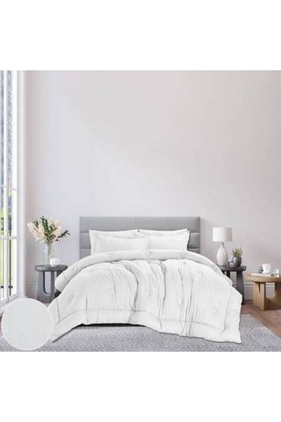 Canon 6-piece cotton double bed sheet set - with fixed filling