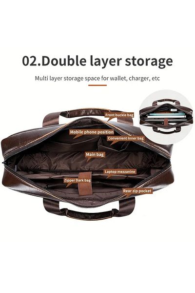 King Lion Leather shoulder&laptop bag,spacious internal division4papers,personal items,a back hanging strap