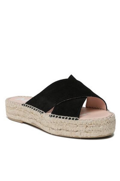 Manebi espadrile de damă DOUBLE SOLE X BANDS SANDALS K 1.0 negre