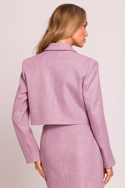 Made of Emotion Short Jacket With A Single Button Closure