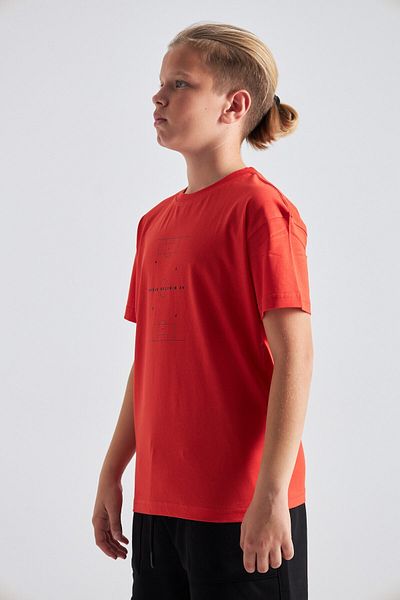 The Champ Clothing Football Field Patterned 100% Cotton Boy's Oversize T-Shirt