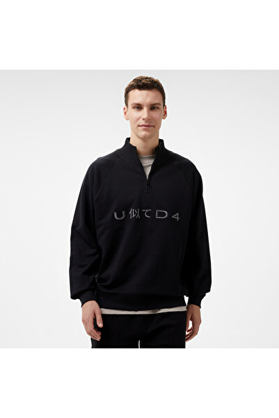 United 4 UNITED4 Classic Erkek Siyah Hoodie