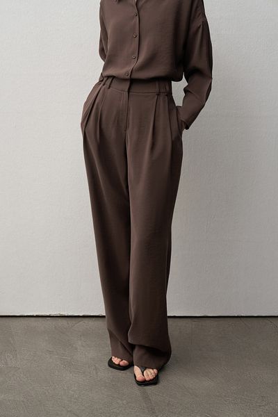 mathilda store Women's Bitter Brown Lora Palazzo Trousers