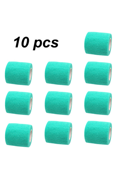 Choice 5 سم × 4.8 متر، أخضر بحيرة، 10 قطع، شريط لاصق مطاطي رياضي ملون لضمادات...