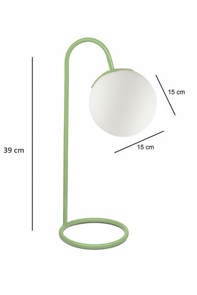 HOMİNG Camlı Abajur Gece Lambası Nil Yeşili 241457