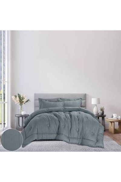 Canon 6-piece cotton double bed sheet set - with fixed filling
