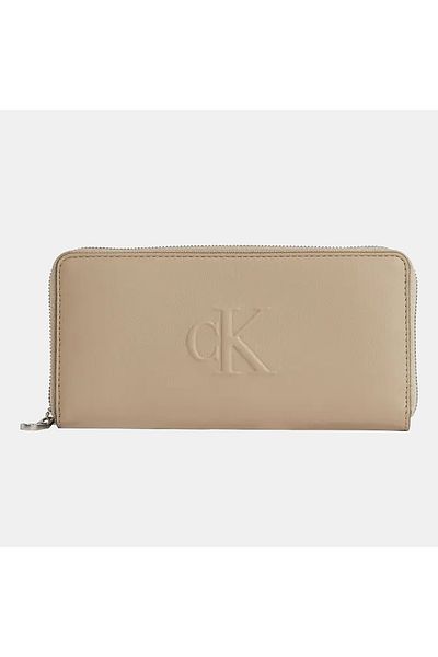 Calvin Klein Women Crockery Sculpted Zip Around Wallet