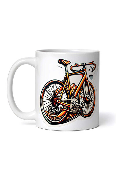 OEM Cană albă personalizată, Retro Bicycle, INOVATIX®. 330ml