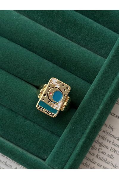 Bermecy Moonbound |   Moon Detail Adjustable Steel Ring