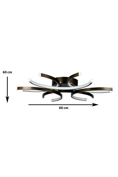 LEGACY Levora Modern Tasarım - Salon - Mutfak - Yatak Odası Bronz Renk Beyaz Işıklı Led Avize