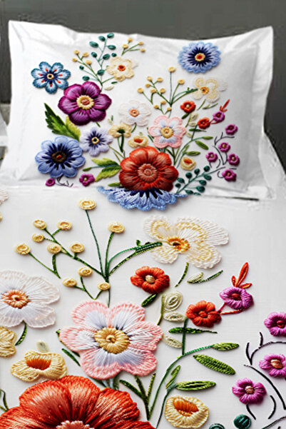 MonoHome 100% Cotton Fitted Sheet Special Design 5D Digital 60 Wire Plumber