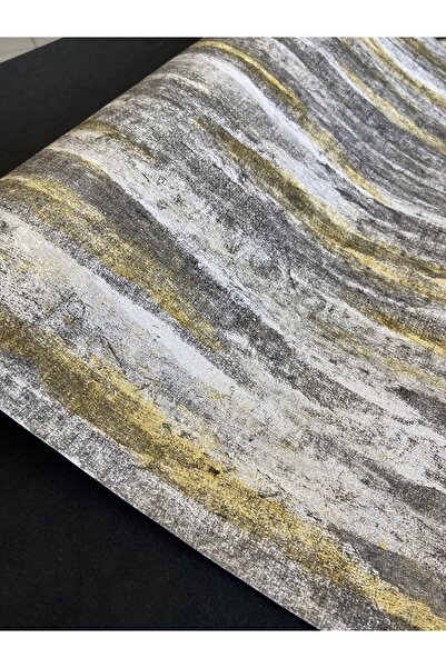 KOÇ YAPI DEKOR Tutkal hediye 5.30 m2 yeni ürün gümüş efektli kumaş dokulu ith...