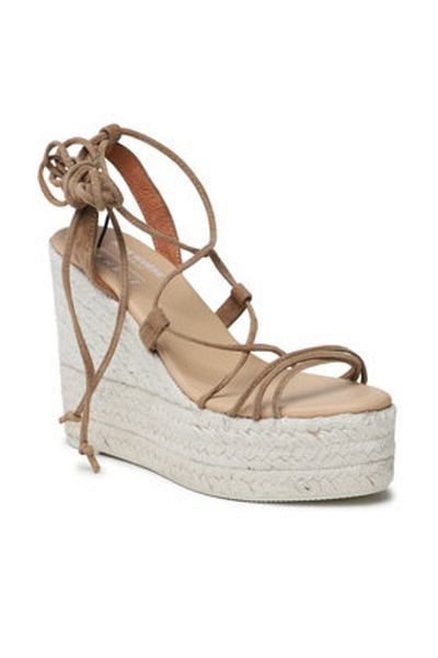Manebi women's espadrilles UP WEDGE ESPADRILLES L 8.7 brown