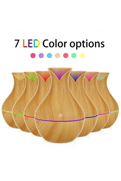 MACVI Macvi® Aromatherapy Diffuser with Humidifier, ultrasonic, touch button, beige, 7-color LED, 130 ml