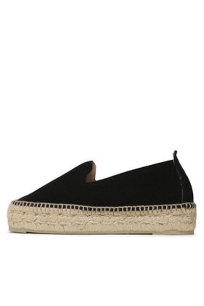Manebi espadrile de damă cu talpă dublă ESPADRILE K 1.0 negre