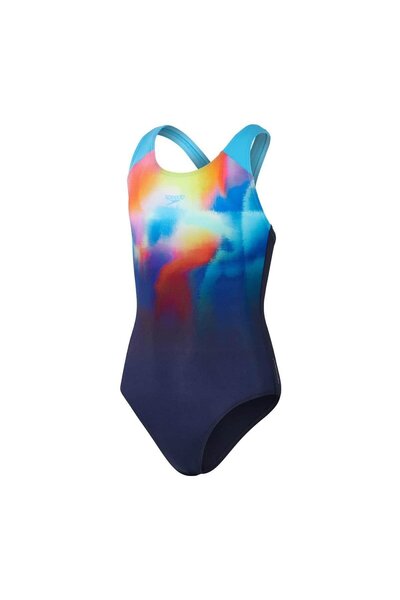 SPEEDO Girls Digital Allover Splashback Çocuk Yüzücü Mayosu