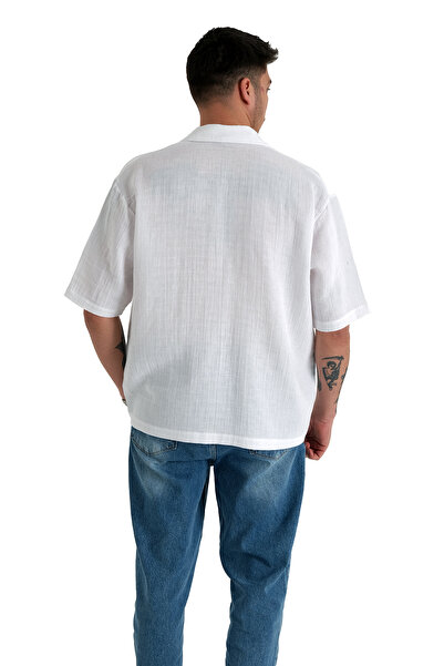 PANCHY CANKY Колекція Desert Soul Короткий рукав чоловіча сорочка – зручний крій, літній мусліновий матеріал