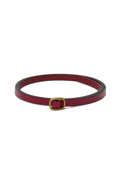 JOLAR. Women's belt, made of genuine leather, thin model, without holes, JOLAR. BZ-29 Red