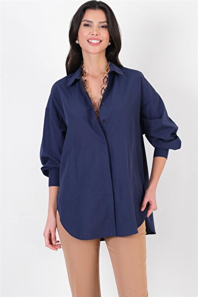 Spazio Antonina Oversize Gömlek LACİVERT
