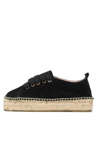 Manebi espadrile de damă UP ESPADRILLES K 1.0 negre