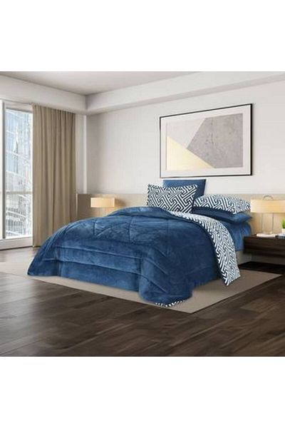 Canon Canon Yara velvet double bedspread, 6 pieces, with fixed filling
