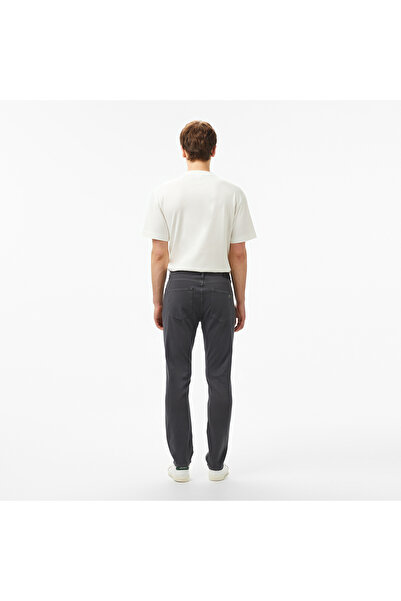 Lacoste Erkek Slim Fit Gri Jean Pantolon