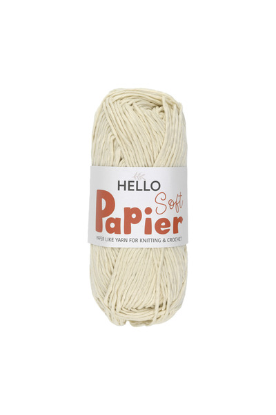 Hello Soft Papier Kağıt Çanta Örme İpi 100 Gram 100 Metre Krem P18