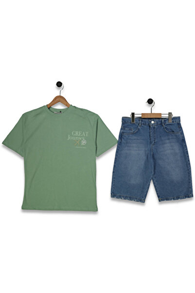mundolia Great Printed Jeans Shorts Men's Suit