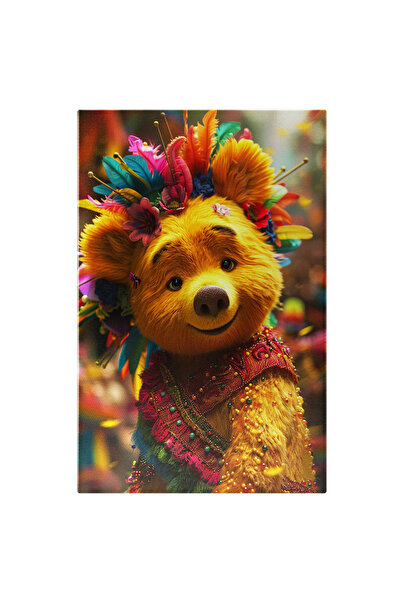 StoryGift Romania Tablou Canvas: Imaginea Unui Urs De Plus Intr-un Costum Asi...