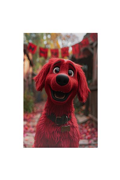 StoryGift Romania Canvas Painting 90 x 60CM The Surprise of the Red Dog Waiting for the Master Happiness Neco,STG