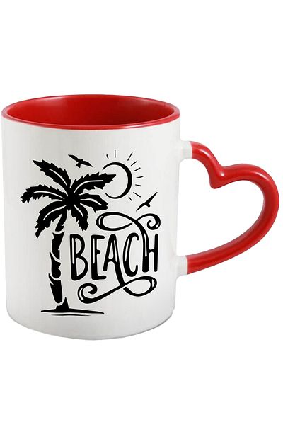 StoryGift Romania Palm tree mug for those who prefer to go to the beach - great hot vacation, With ,STG.