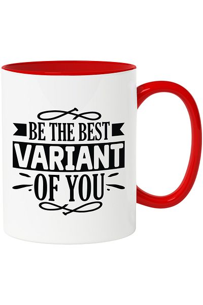 StoryGift Romania Mug with the message in English "Be the best variant of you" - be the best version of yourself, With ,STG