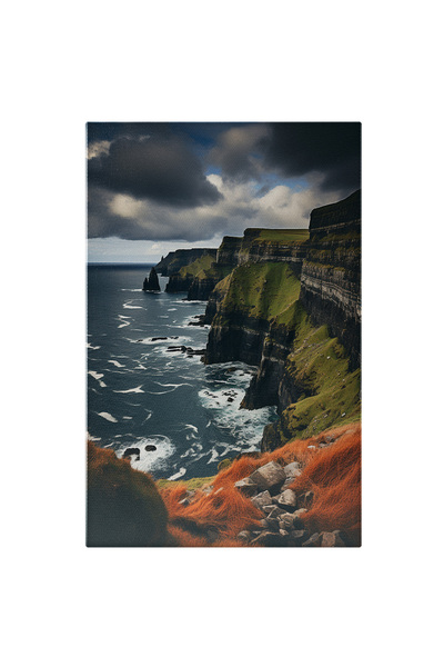 StoryGift Romania Tablou Canvas: View Stanca Inalta Mare Agitata Furtuna Cer ...