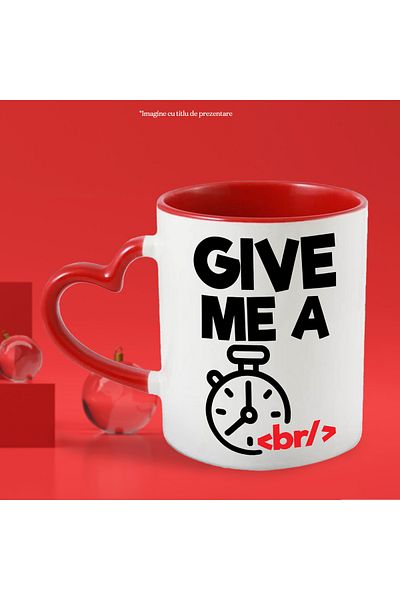 StoryGift Romania Mug for programmers with the message "Give me a <br/>" - leave me with Maner Ini, Cu,STG.
