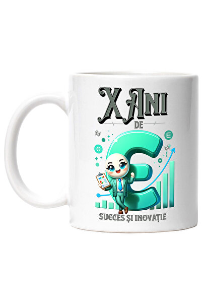 StoryGift Romania Cana Aniversare Afacere X Ani de succes si inovatie, 330ml,...