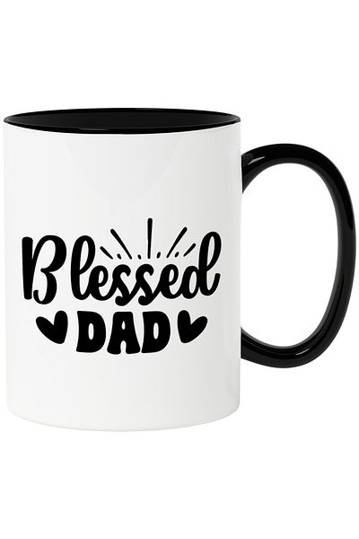 StoryGift Romania Mug with hearts for a blessed father - good family respect with Maner Ne, Cu, STG