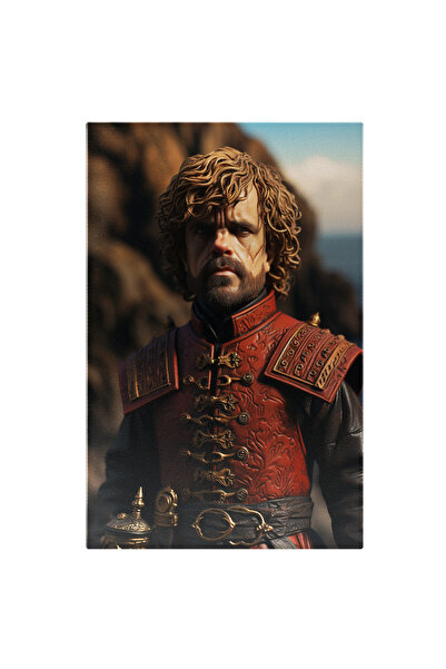 StoryGift Romania Tablou Canvas 90 x 60CM portret barbat stil Tyrion Lannister papusa piticim G,STG