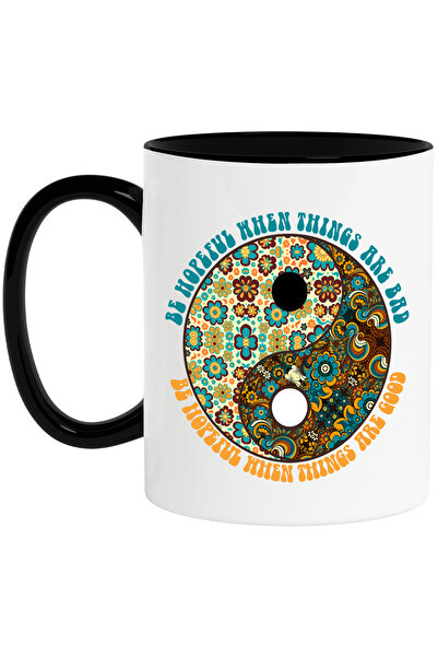 StoryGift Romania Cana cu mesajul "Be hopeful when things are bad/good", stilul hippie, cultura, i, Cu ,STG