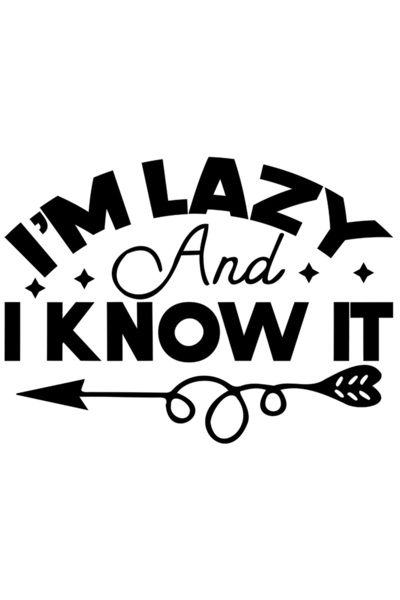 StoryGift Romania Sticker Autocolant 70CM Exterior cu mesajul "I'm lazy and I...