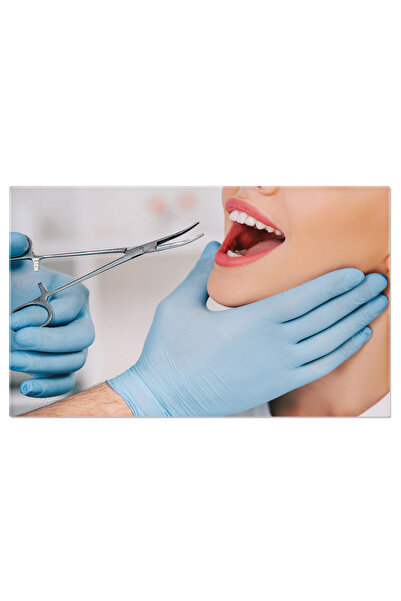 StoryGift Romania Tablou Canvas 90 x 60CM cu stomatolog examinand un pacient ...