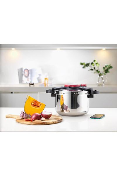 TEFAL قدر ضغط | كليبسومينوت إيزي ٦ لتر | قدر ضغط من الفولاذ المقاوم للصدأ