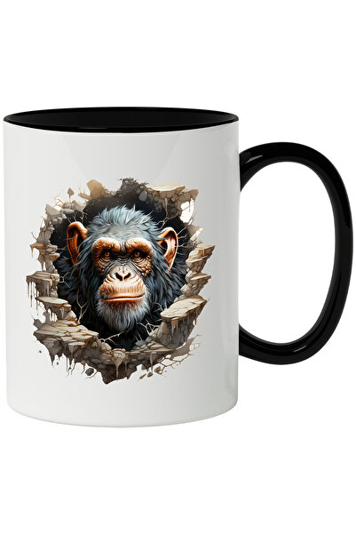 StoryGift Romania Cana Cu Cap De Maimuta, Stanci, Pietre, Rama, Multicolor 33...