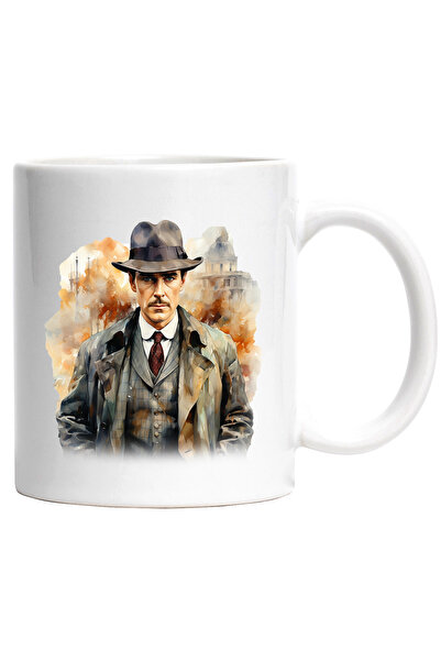 StoryGift Romania Cana Cu Sherlock Holmes, Personaj, Detectiv, Serial, Multicolor 330 ml, Ceramica, Cu ,STG