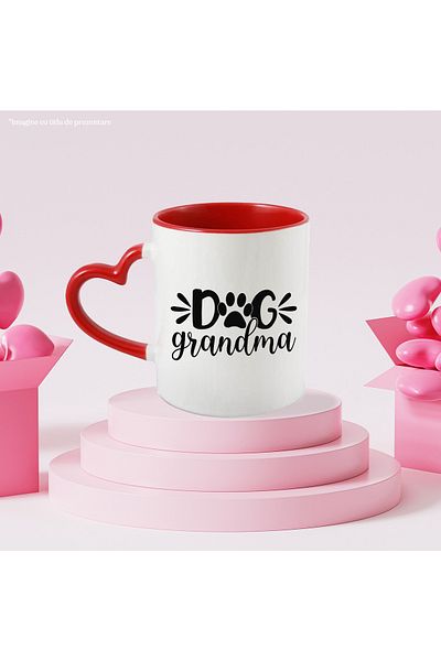 StoryGift Romania Paw Mug For A Dog Loving Grandma - Pets With Handle, With ,stg