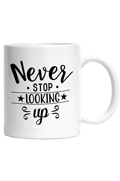 StoryGift Romania Cana cu textul in engleza "Never stop looking up" - nu te o...