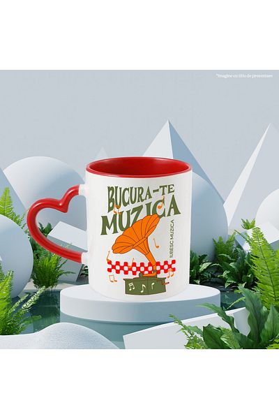 StoryGift Romania Enjoy the music mug for music lovers, classical party, 330ml, Ceramic c, Cu