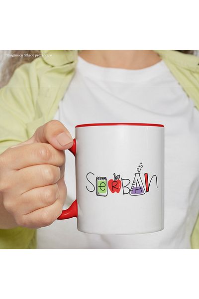 StoryGift Romania Mug With Serban's Name, and Funny Message, Curious, Sociable, Galagio, 330ml, Ceram, With,STG.
