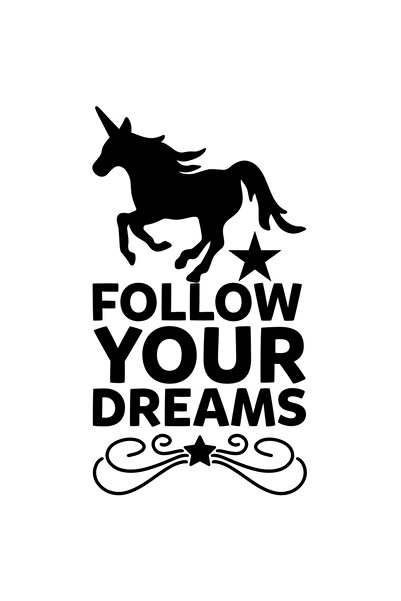 StoryGift Romania Sticker Eticheta 40CM Exterior cu un unicorn si textul "Fol...