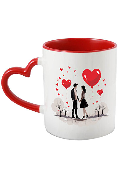 StoryGift Romania Cana cu o femeie si un barbat care se tin de maini, ilustra...